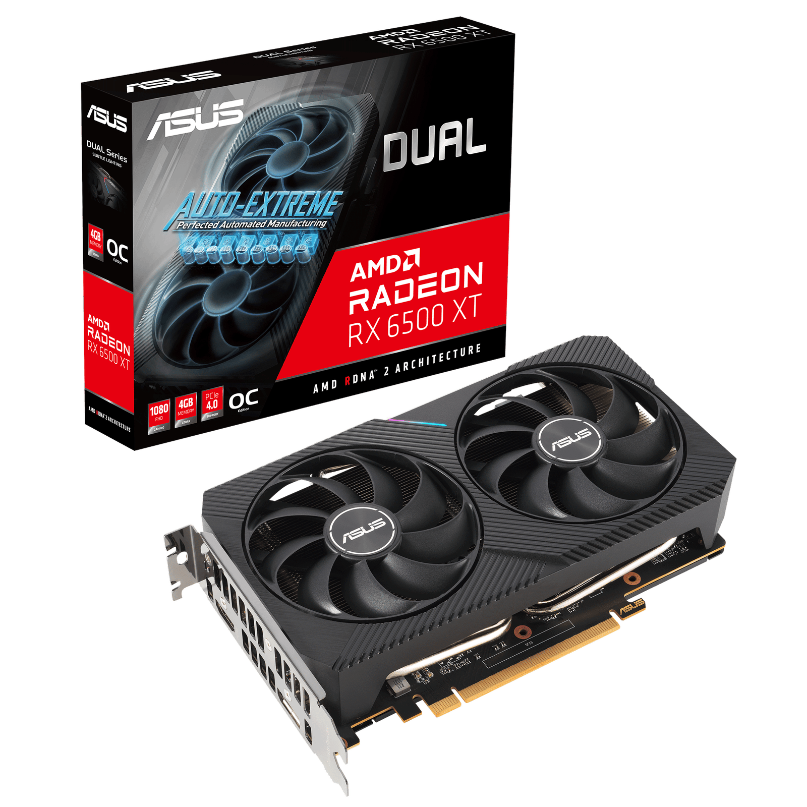 Asus RX 6500XT Dual OC, pn: DUAL-RX6500XT-O4G