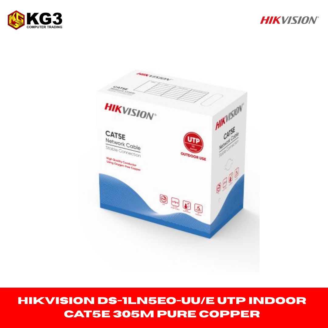 Hikvision DS-1LN5EO-UU/E UTP Indoor Cat5e 305M Pure Copper