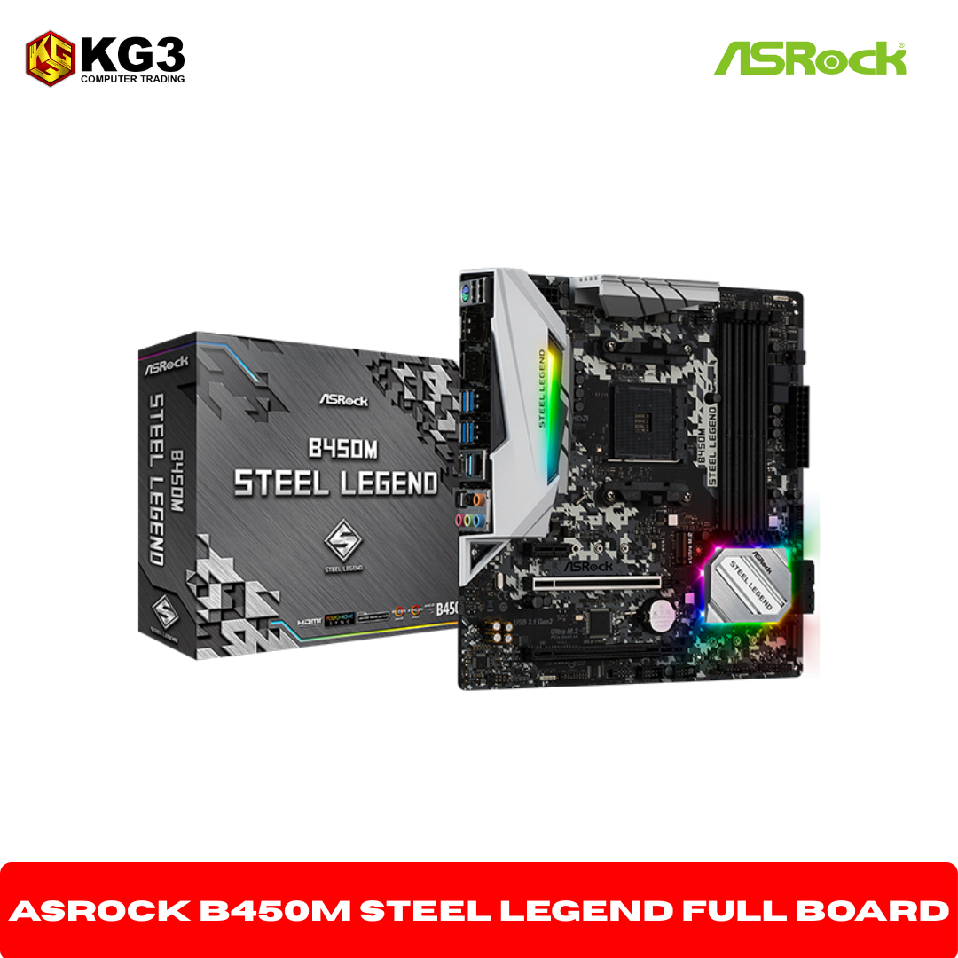 Asrock B450M Steel Legend Full Board