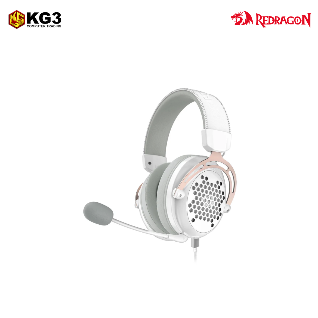 Redragon h386 Diomedes Honeycomb Gaming Headset WHITE