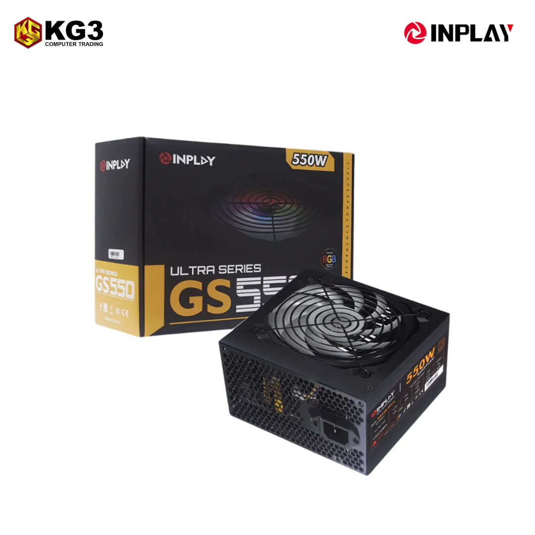 Inplay GS550-Ultra True Rated 550w Power Supply RGB 80Plus Bronze BLACK