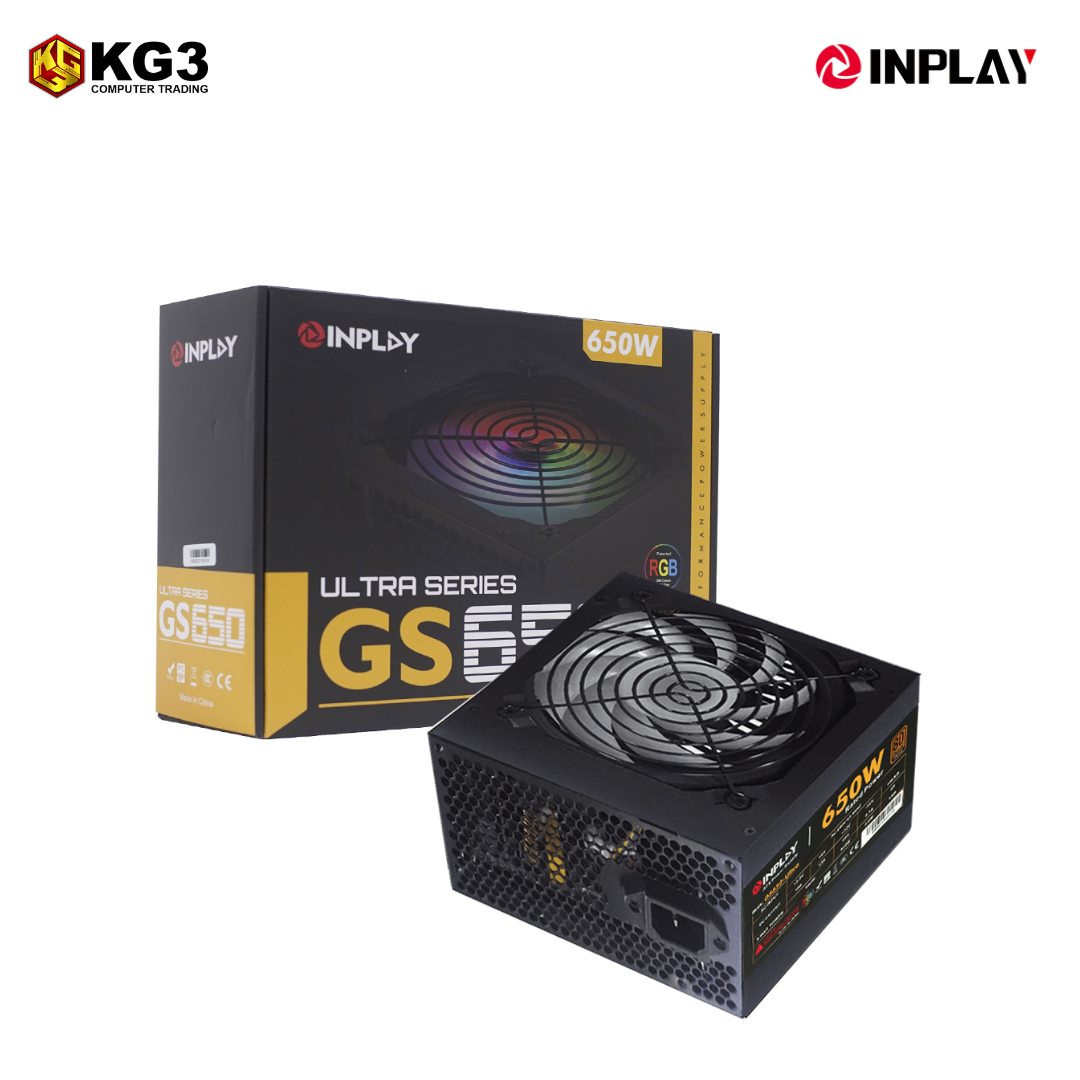 Inplay GS650-Ultra True Rated 650w Power Supply RGB 80Plus Bronze Black